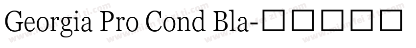 Georgia Pro Cond Bla字体转换